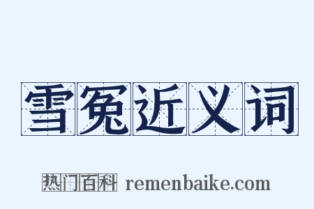 雪冤近义词是什么意思的图片
